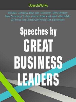 cover image of Speeches by Great Business Leaders